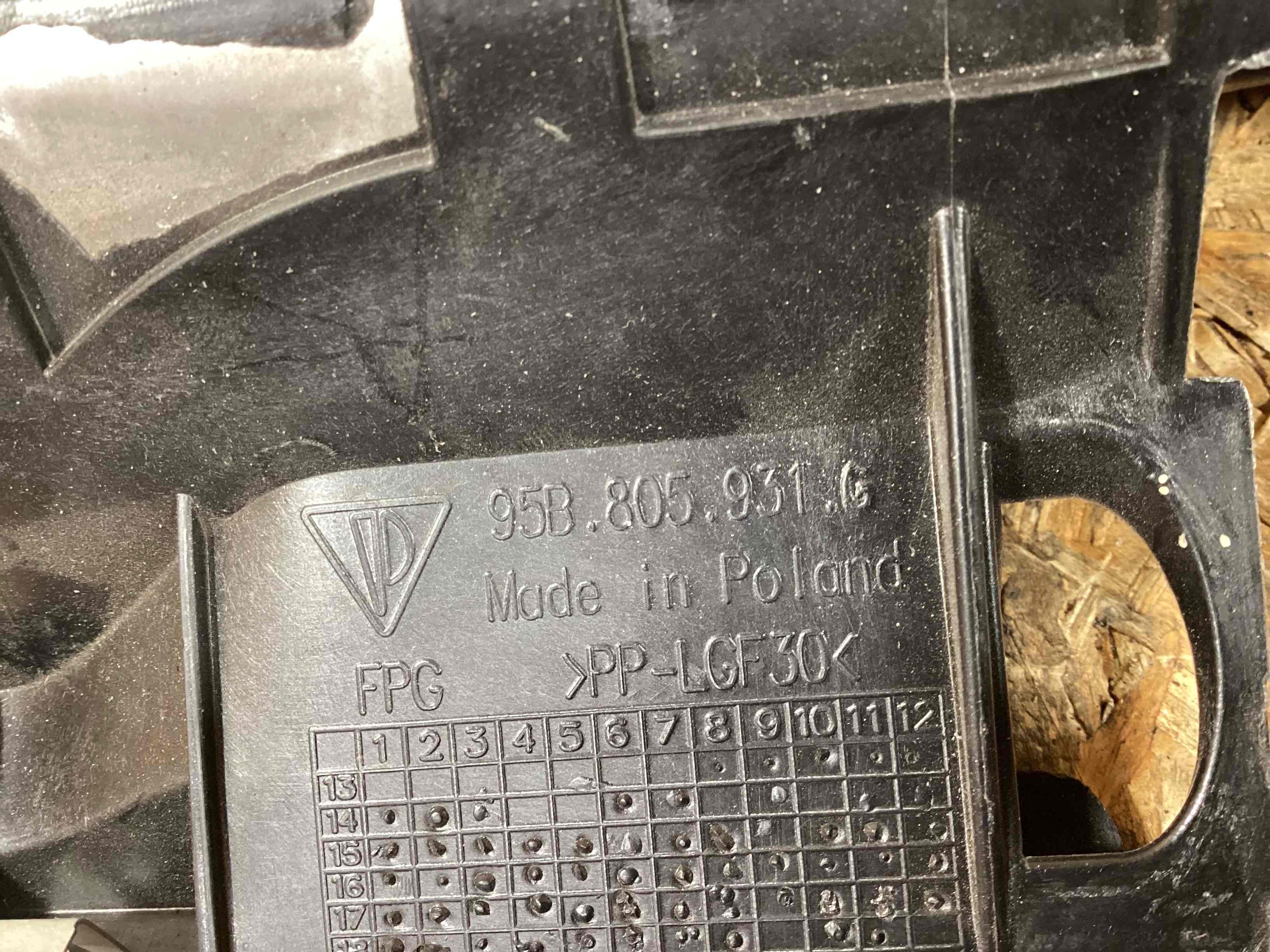 Передняя панель крепления облицовки (телевизор) Porsche Macan 040326-105