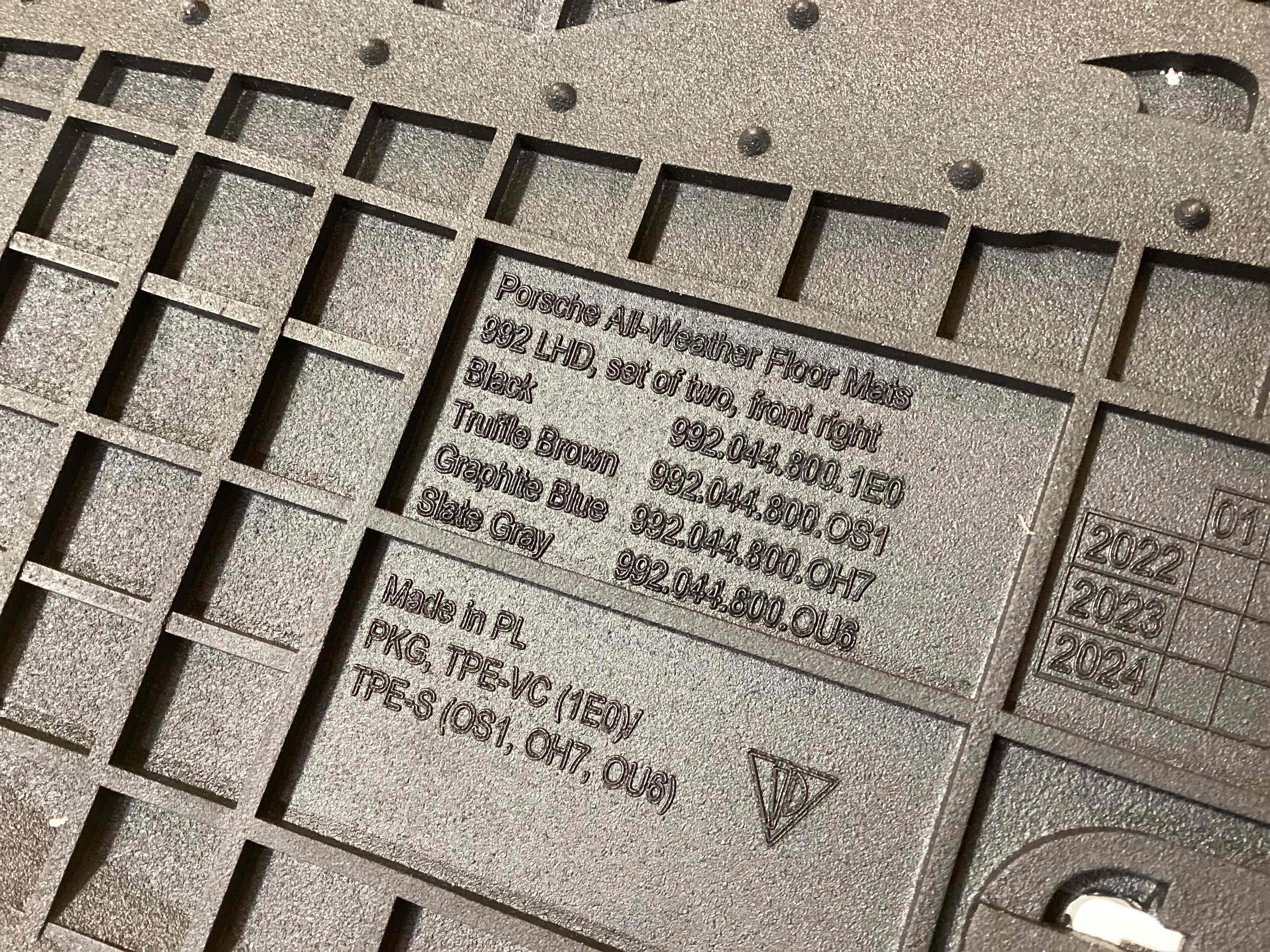Коврики и пол салона, комплекты Porsche 911 060726-102