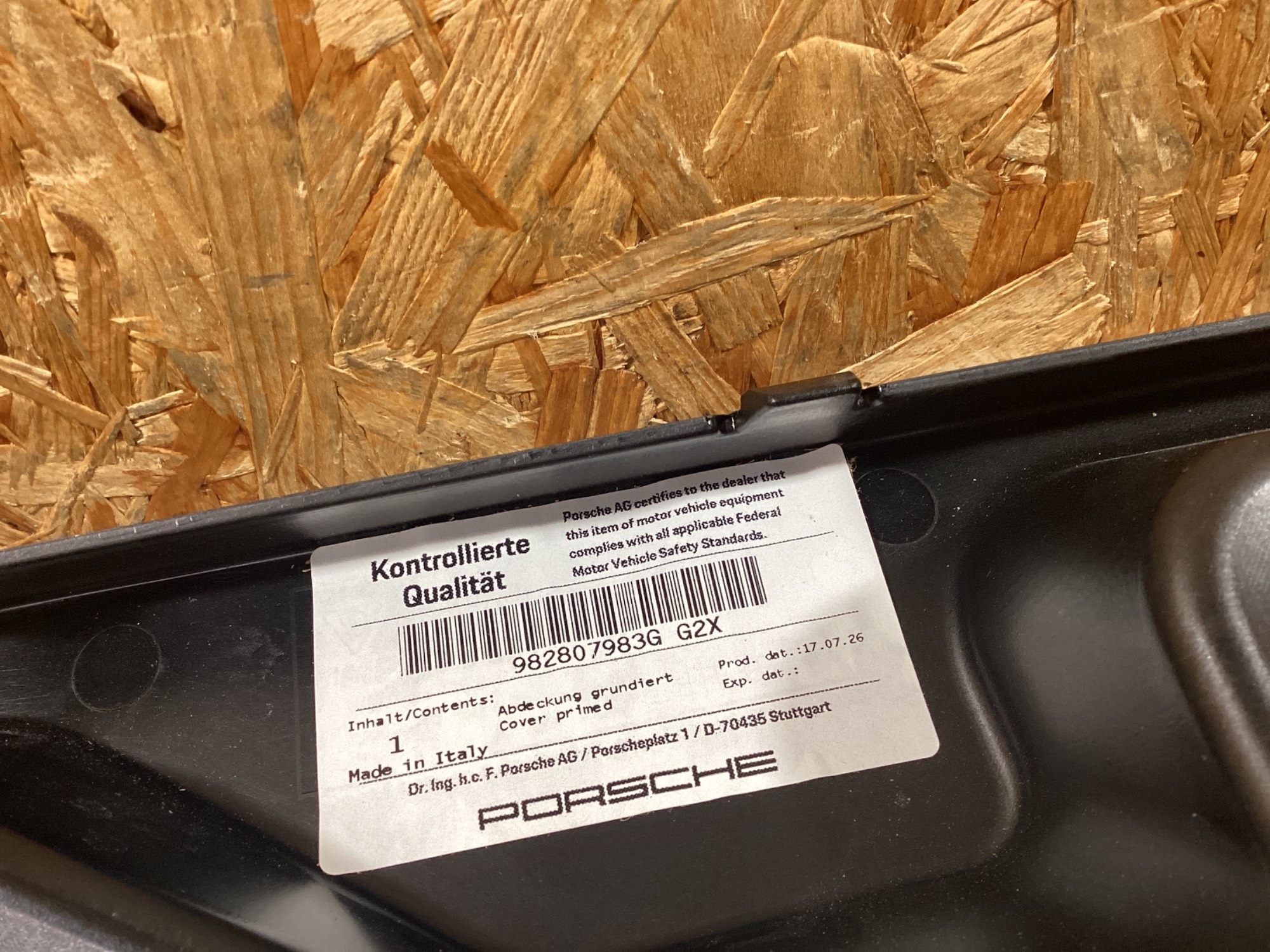Заглушка, вставка (решітка) в бампер Porsche Boxster 718 061026-122