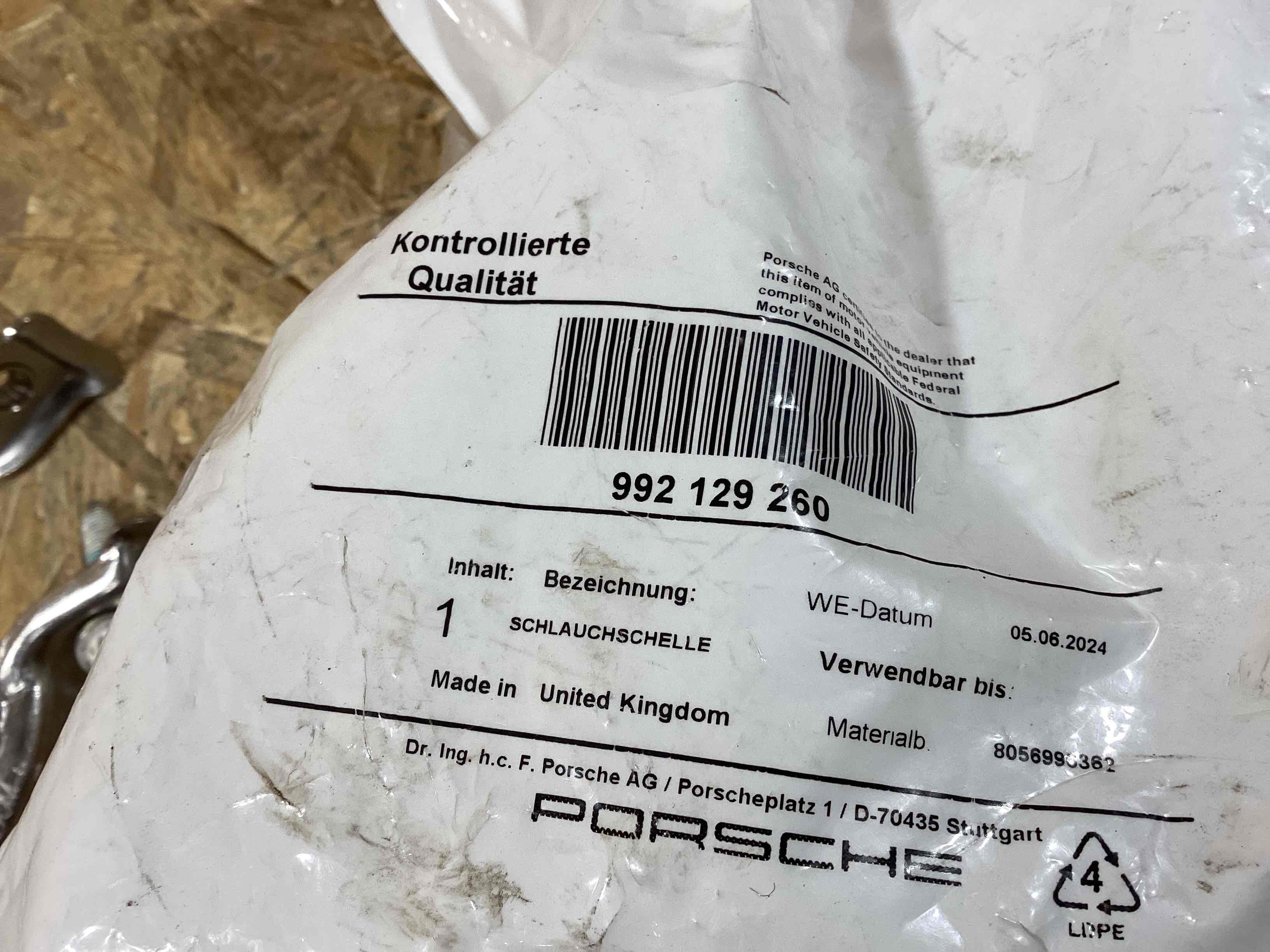 Уплотнитель, хомут Porsche 911 070926-114