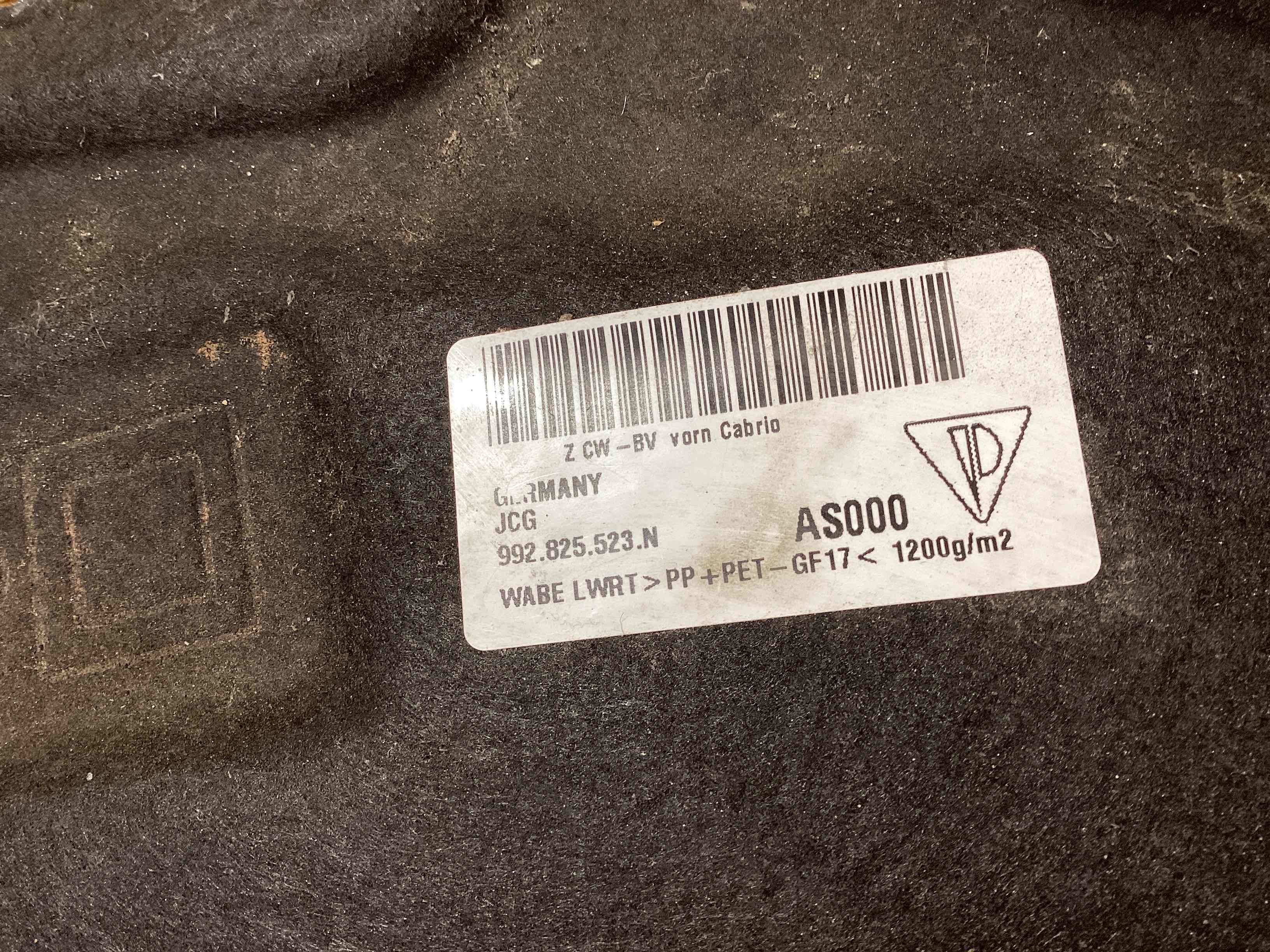 Защита днища кузова Porsche 911 111225-106