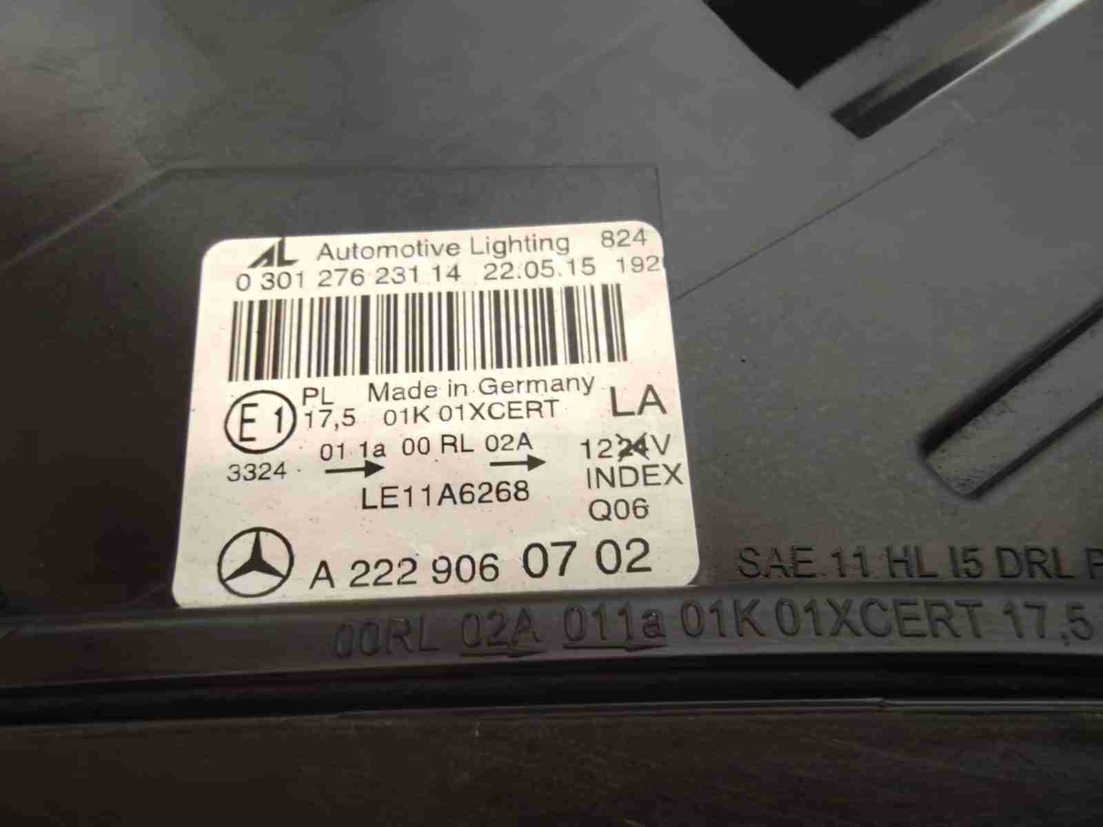 Фара левая Mercedes W222 220626-211