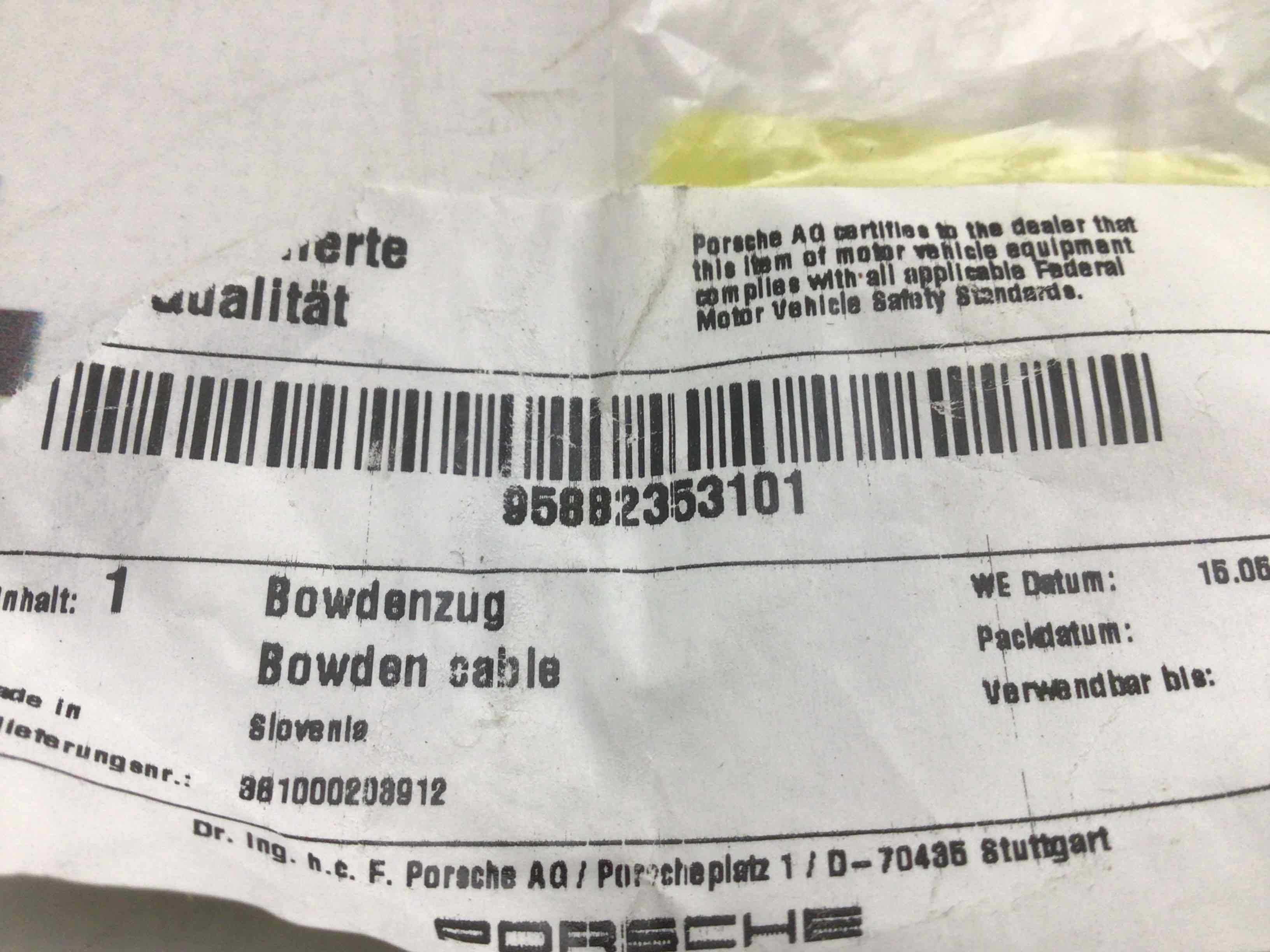 Трос капота Porsche Cayenne 271125-003